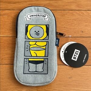 BTS BT21 Official Line Friends Chimmy Pencil Case Pouch New